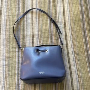 Blue Kate Spade Bucket Crossbody Bag